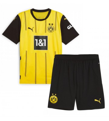 Borussia Dortmund Hemmakläder Barn 2024-25 Kortärmad (+ Korta byxor)